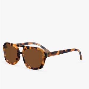 ISEA Tortoiseshell Aviator Sunglasses with Brown Lenses